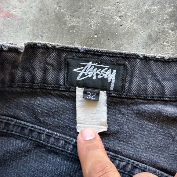 Vintage 80s Stussy BIG OL Jeans Made In USA Jean Shorts Size 32 - Picture 6 of 7